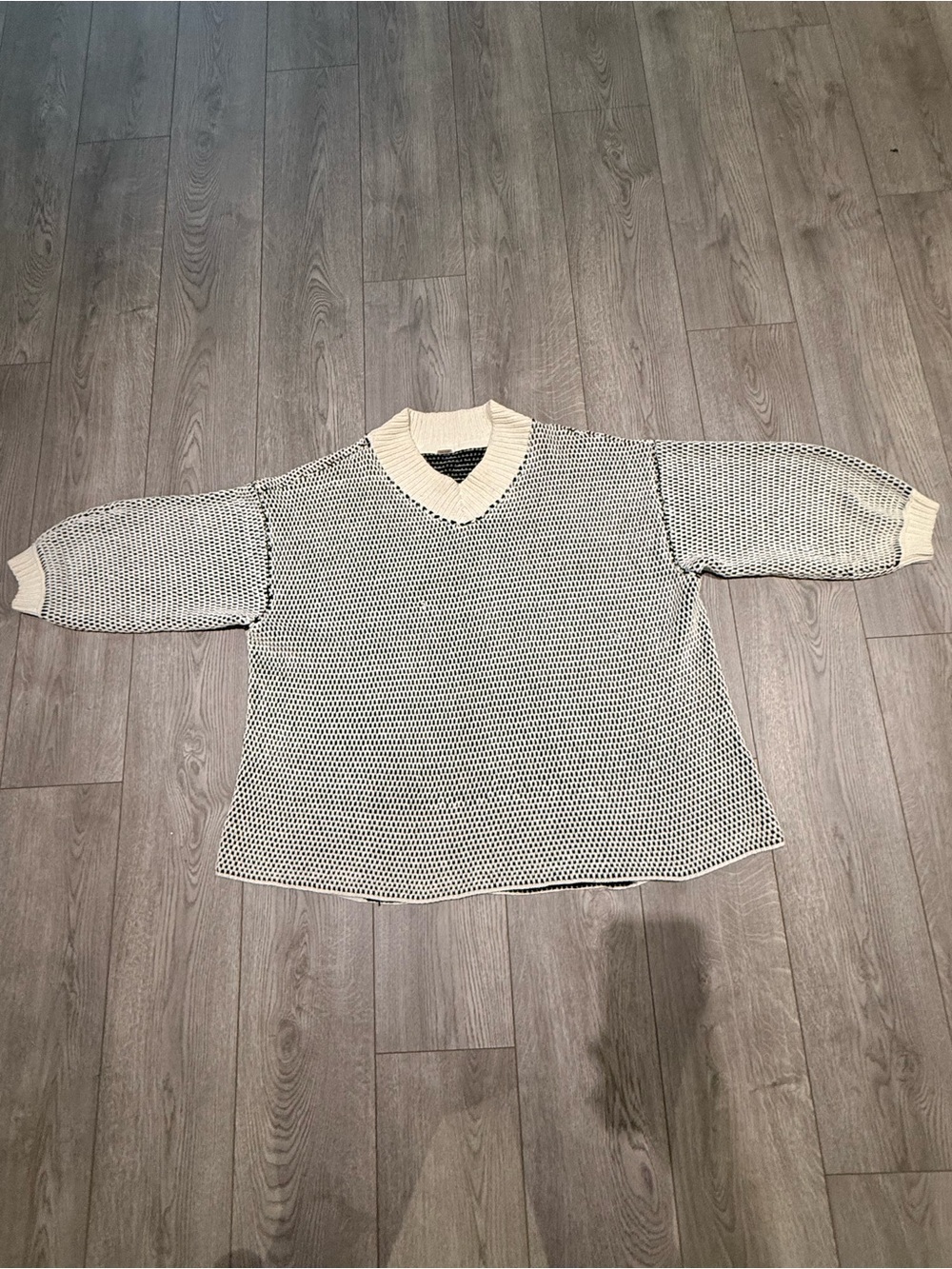 Free People - Black Knit V‑Neck Sweater
